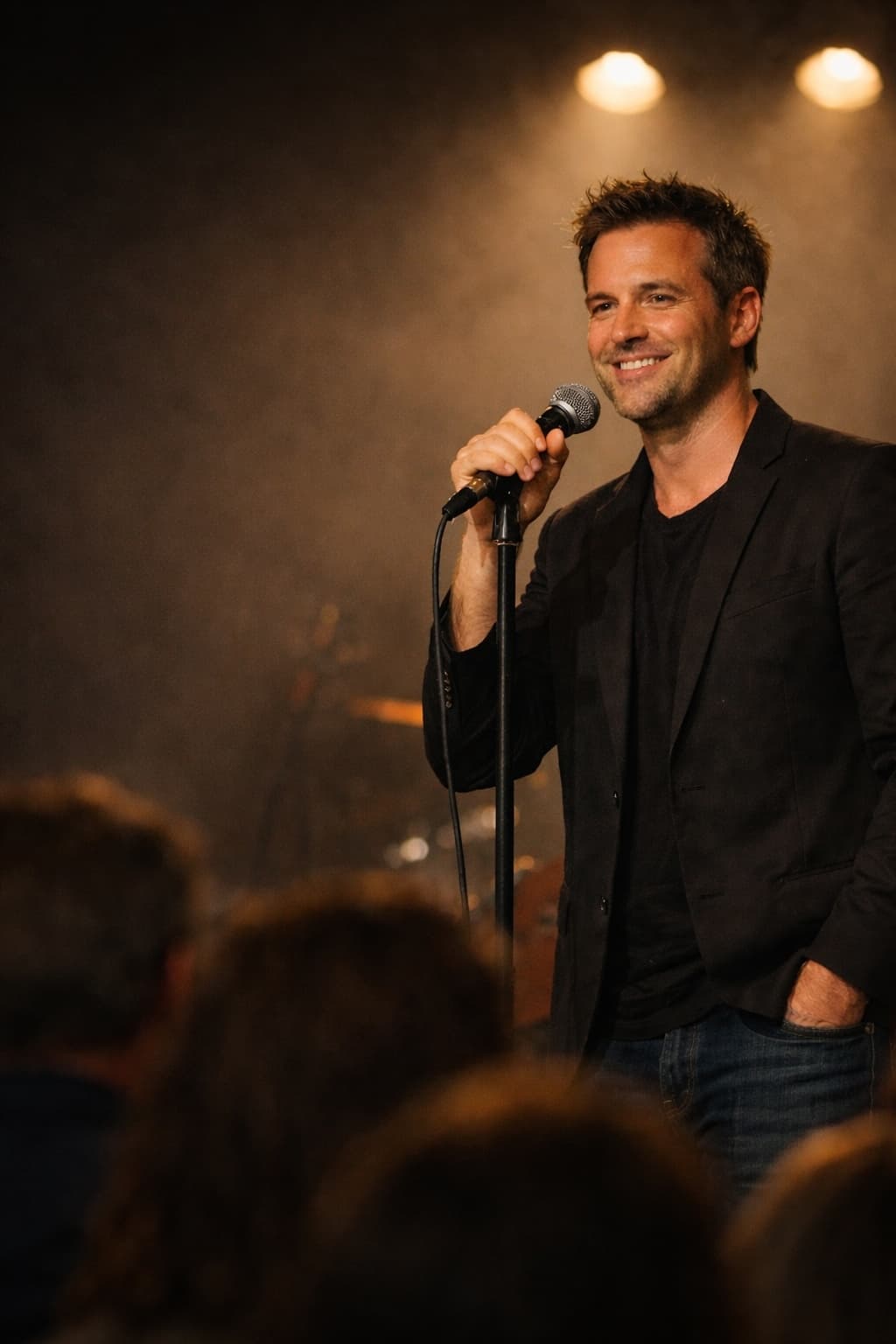 Professional live performer on stage