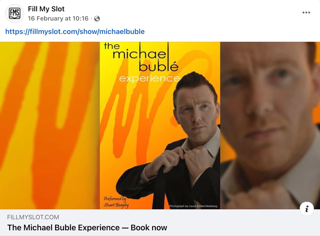 High-impact Facebook share preview from Fill My Slot show page